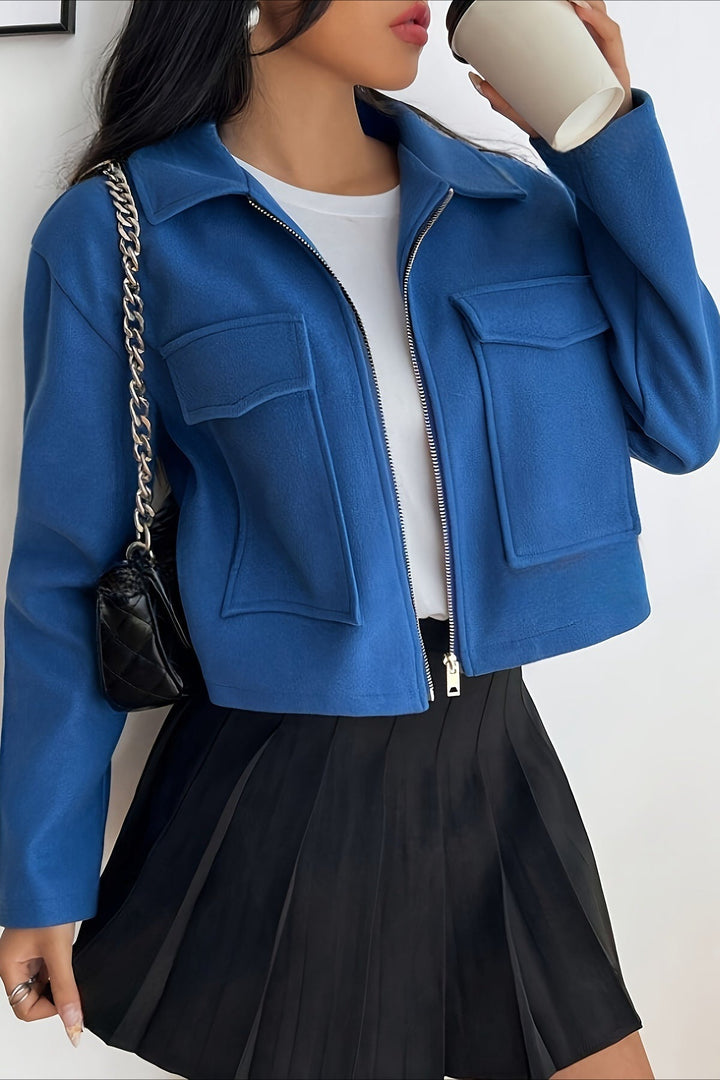 Drune | Farbe Vorgezogene Reißverschluss Ärmeljacke