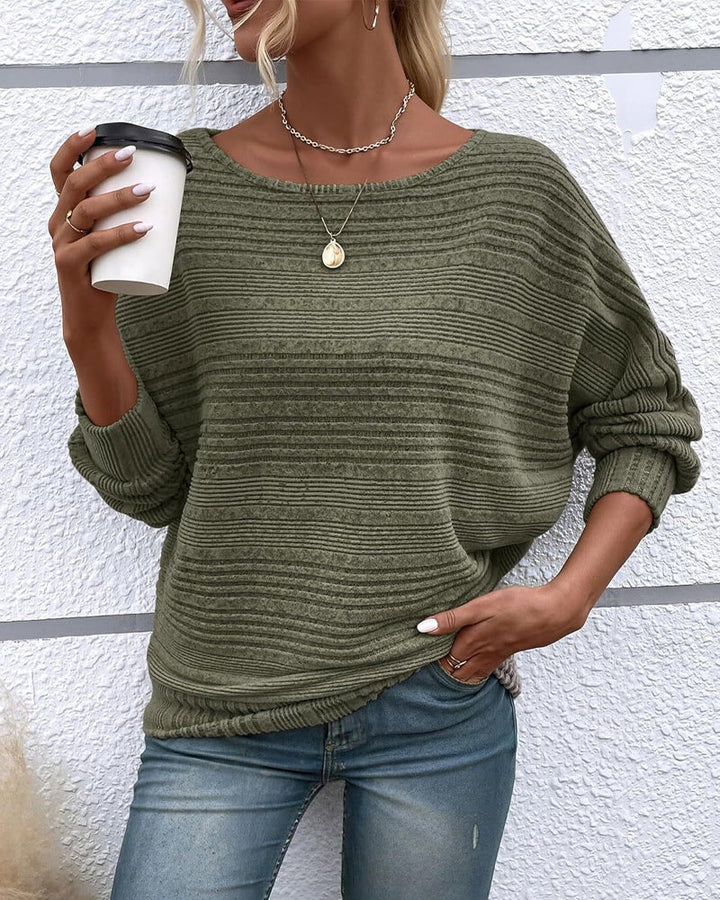Drune | Langarmshirt mit Rundhals und Streifen