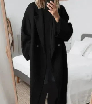 Drune | Oversize Damen-Mantel Mit Reverskragen aus edlem Mischgewebe