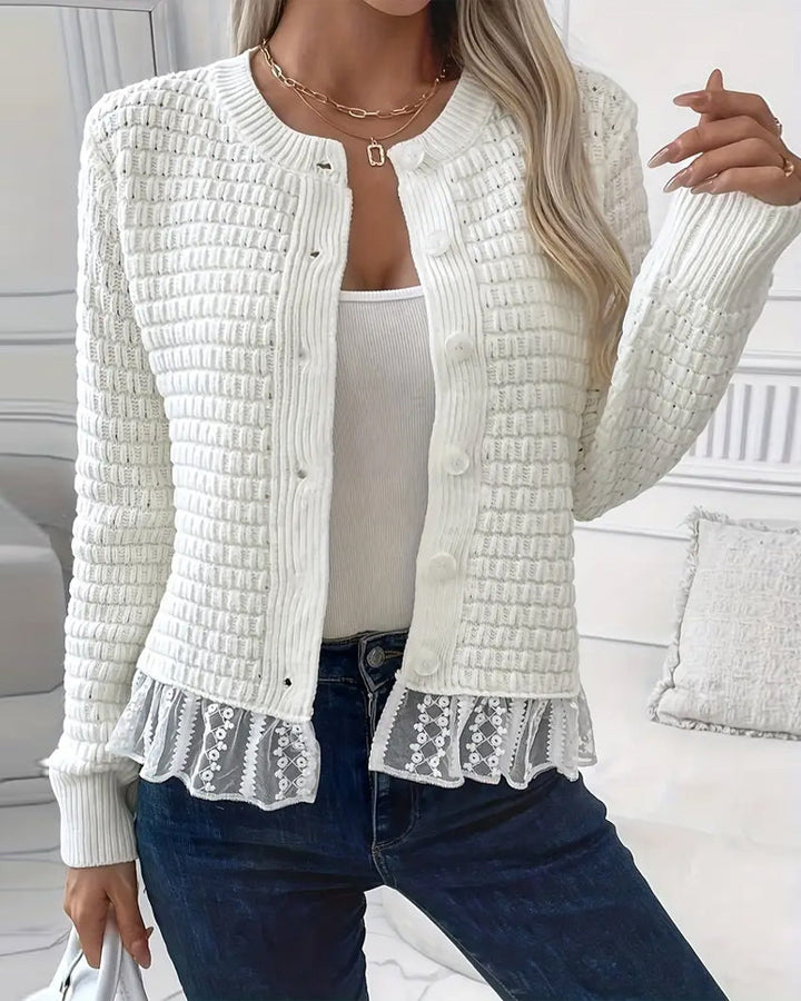 Drune | Langärmlig Spitzenbesatzztes Sweatshirt