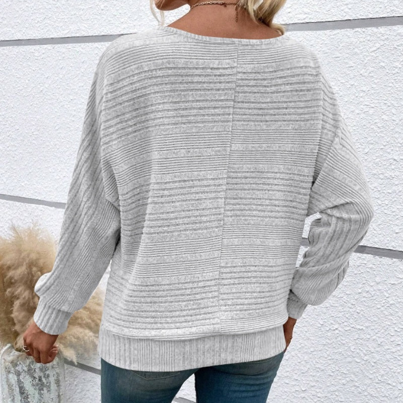 Drune | Langarmshirt mit Rundhals und Streifen
