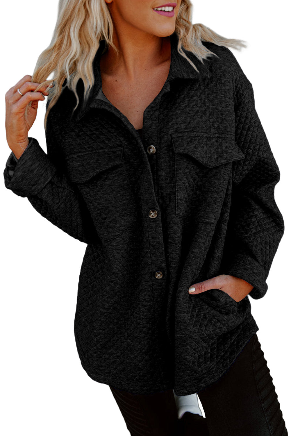 Drune | Leichtgewicht Gesteppte Hemdjacke Polyester Komfort und Stil