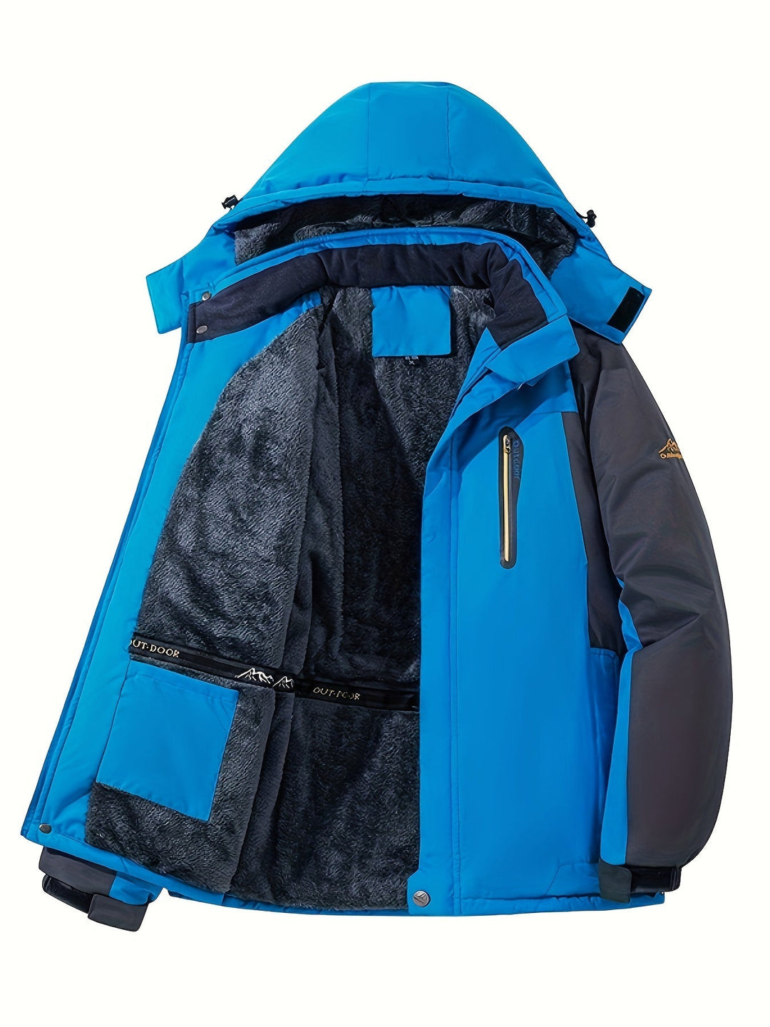 Drune | Knopfverschluss Fleece Klappen Tasche Winter Jacke Für Herren - Perfekt für Outdoor-Aktivitäten