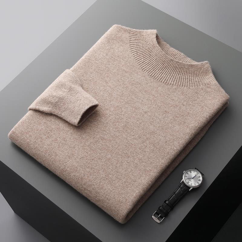 Drune | Luxuriöser Herrenpullover mit halbem Kragen