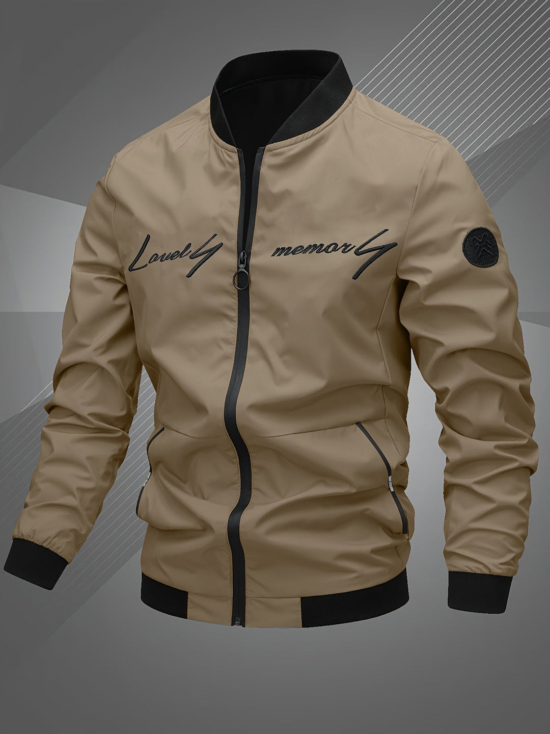 Drune | Buchstaben gestickte Bomberjacke für Herren
