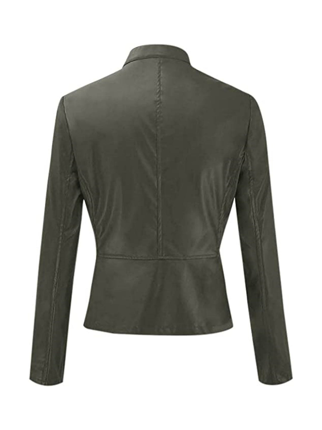 Drune | Reißverschluss Vorne Kunstleder Cropped Jacke