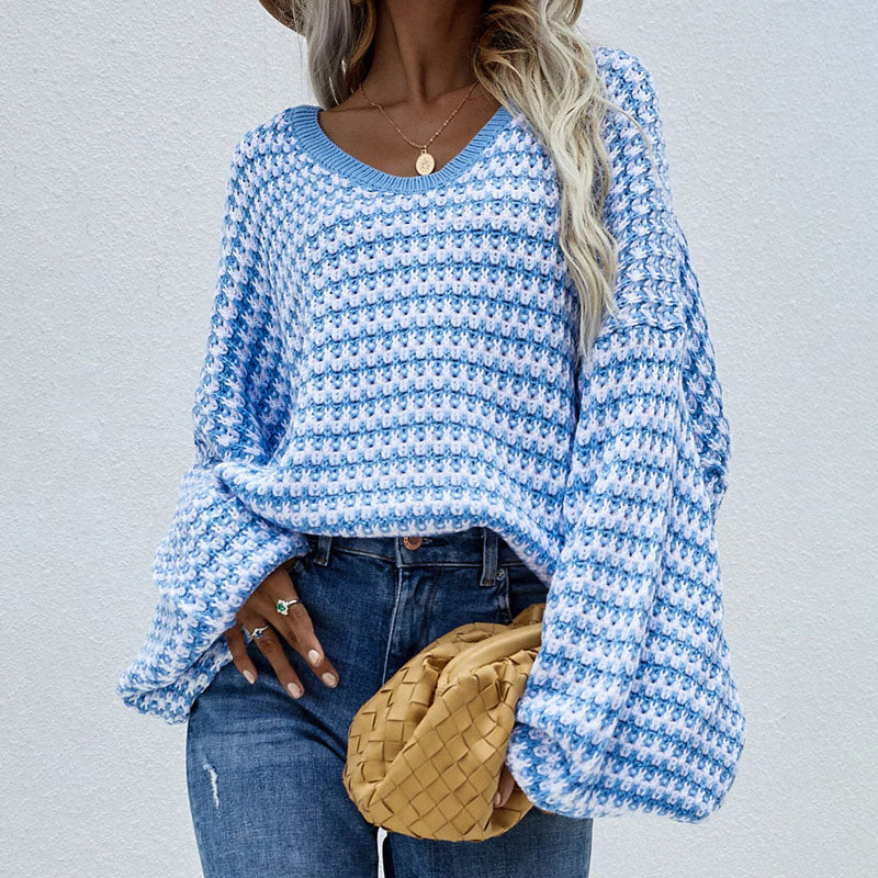 Drune | Gestreifter Strickpullover mit Lässigem Look