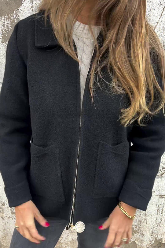 Drune | Farbe Revers Reißverschluss Tasche Freizeitjacke