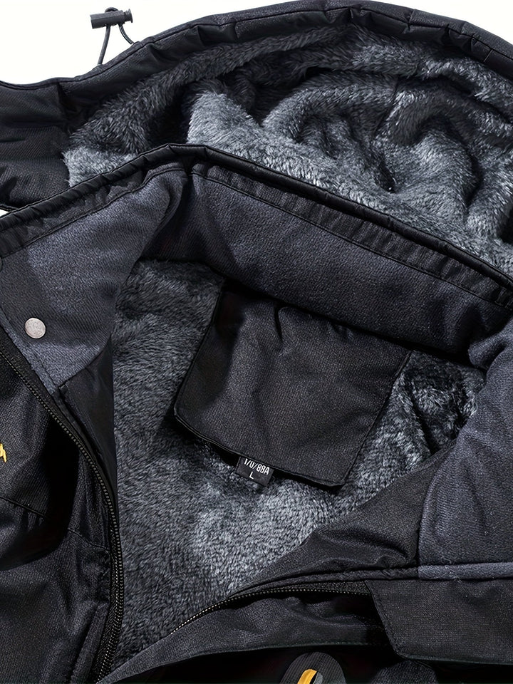 Drune | Knopfverschluss Fleece Klappen Tasche Winter Jacke Für Herren - Perfekt für Outdoor-Aktivitäten