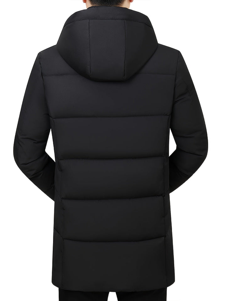 Drune | Winterjacke mit Kapuze - Warme, Winddichte & Wasserdichte Steppjacke mit Reißverschluss und Taschen