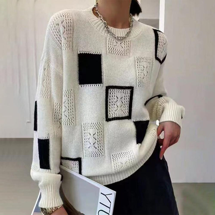 Drune | Pullover - Damen Winter Strickpullover mit einzigartigem Muster