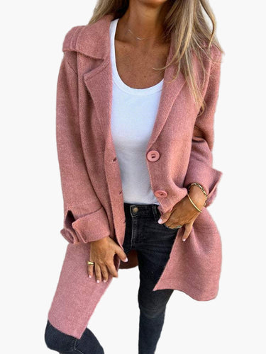 Drune | Mantel mit elegantem Revers - Langer Übergangsjacke für Alltag und Büro