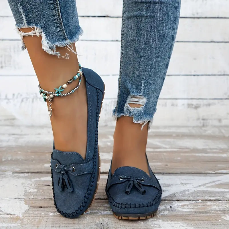 Drune | Klassische Wildleder-Loafer mit Quastendetail für Damen