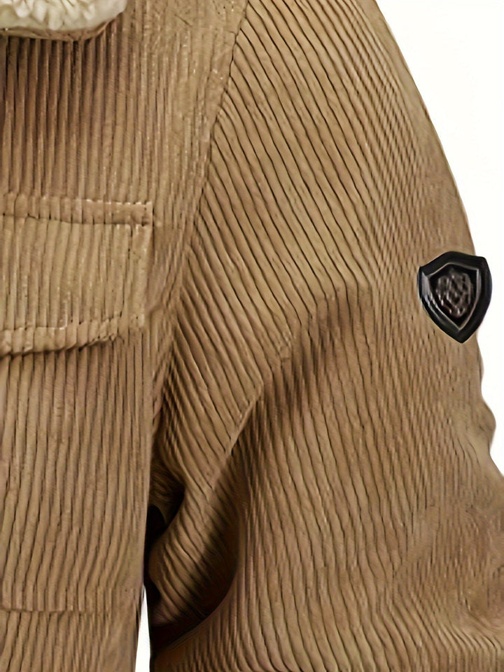 Drune | Warmen Jacke mit Cord und Fleecefutter Cordura und Polyester Robuste und Bequeme
