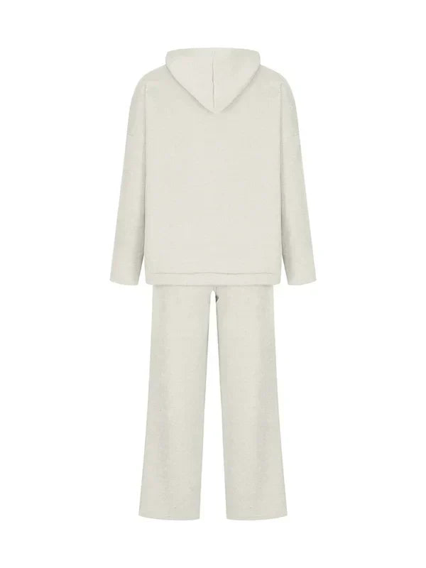 Drune | Luxus Frau Hoodie Gestreiftes Set