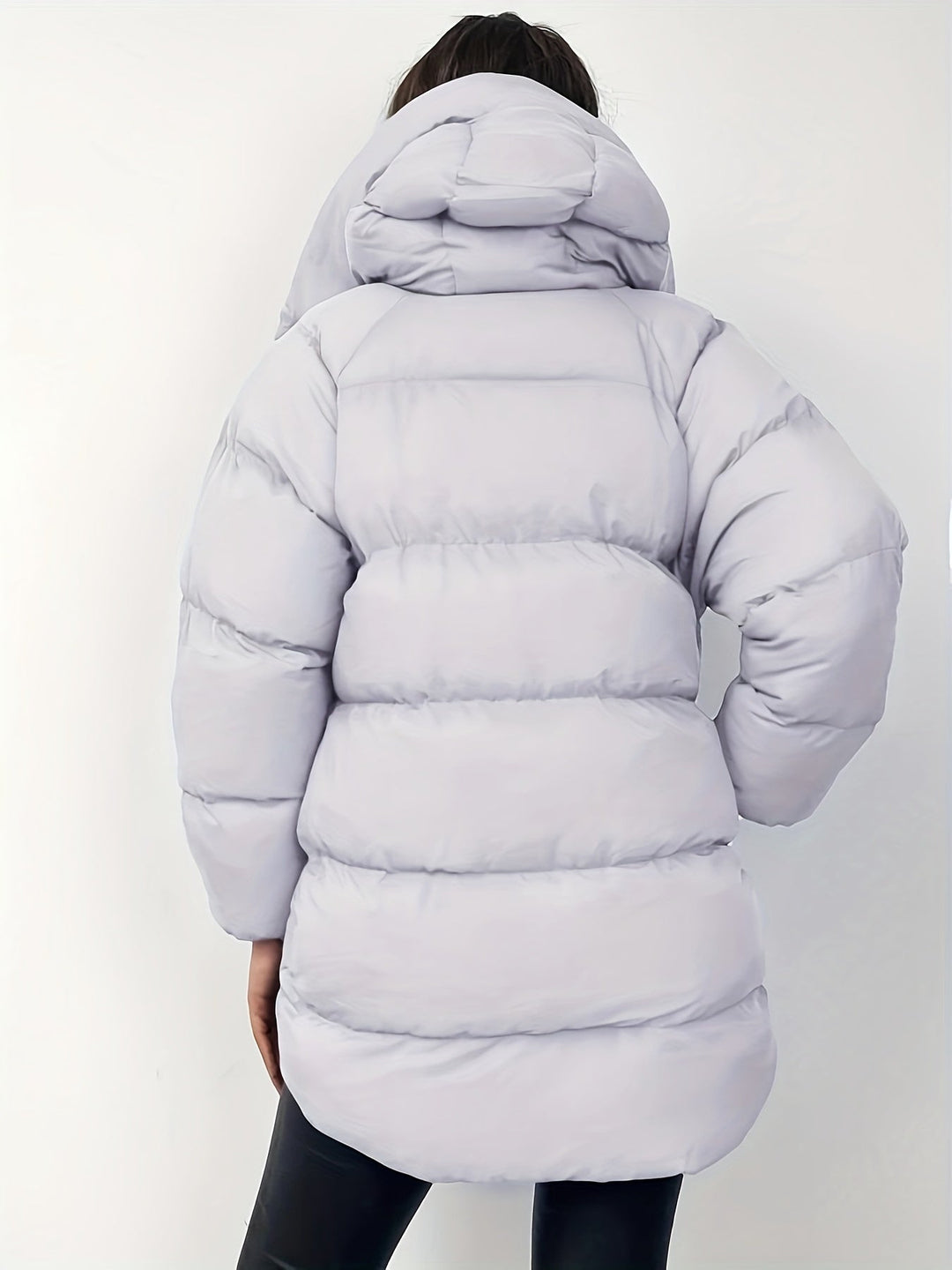 Drune | Kurze Kapuzen Pufferjacke mit Hohem Kragen und Gestepptem Design