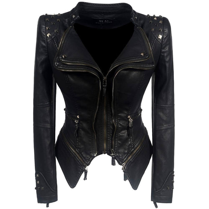 Drune | Damen Gothic Kunstlederjacke