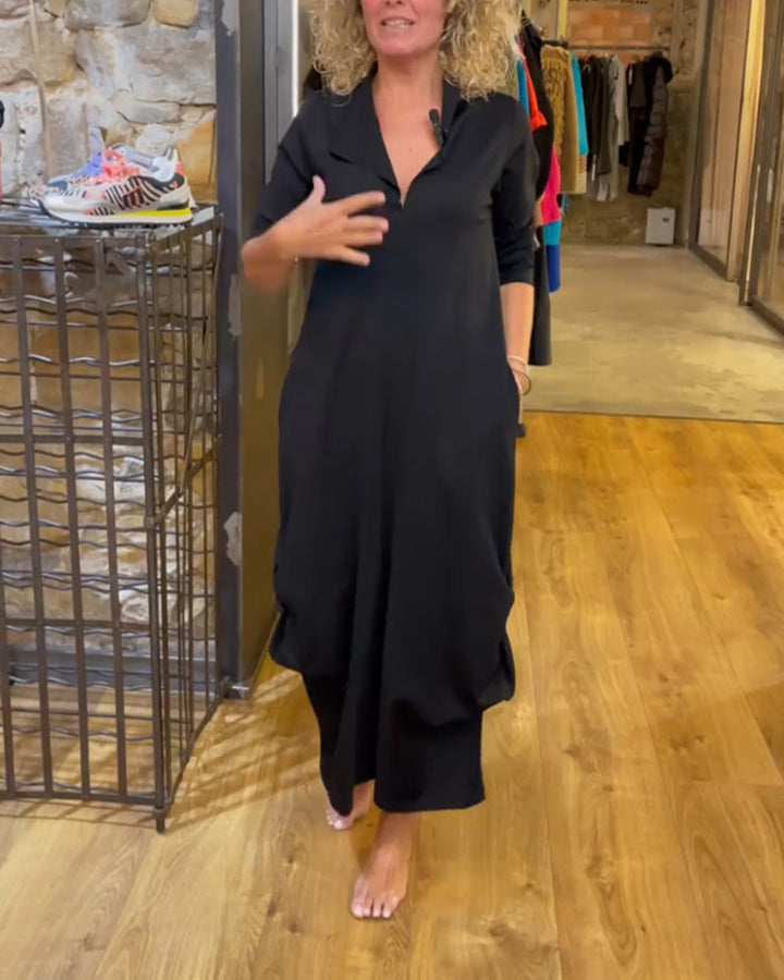 Drune | Kleid mit V-Ausschnitt und A-Linie