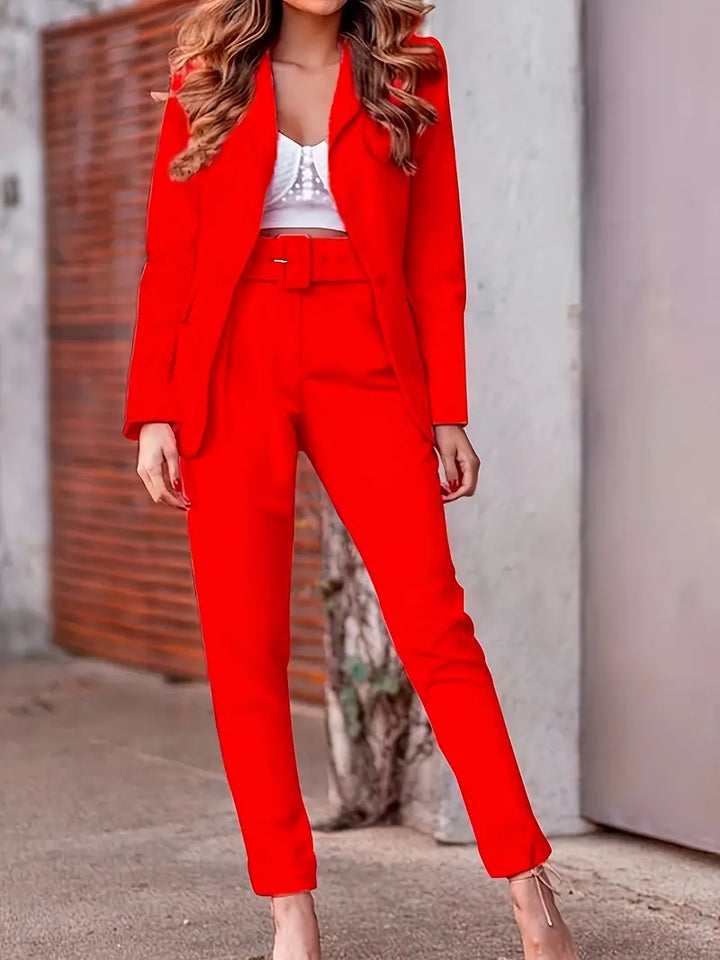 Drune | Elegantes Set mit offenem Blazer und Hose