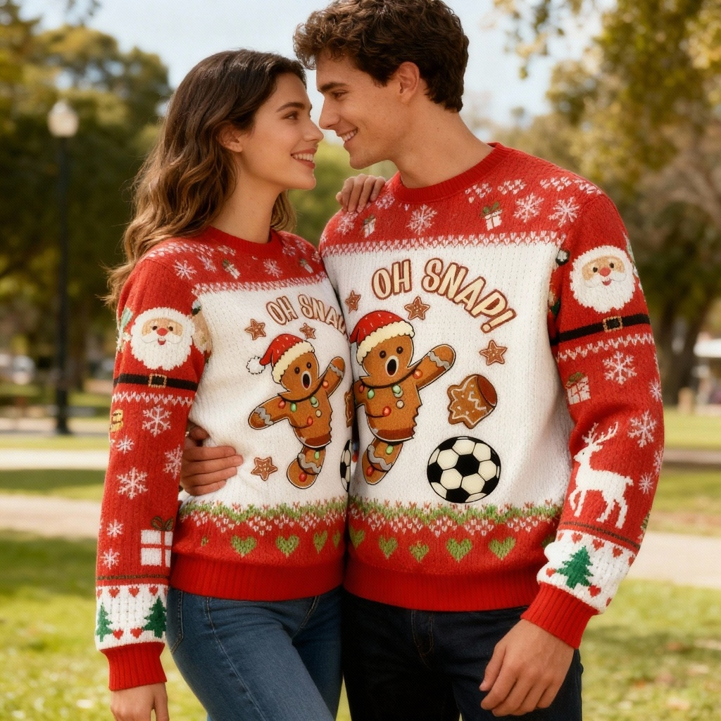 Drune | Süßes Cartoon-Muster Hässlicher Pullover - Unisex Weihnachtsfeier-Essential