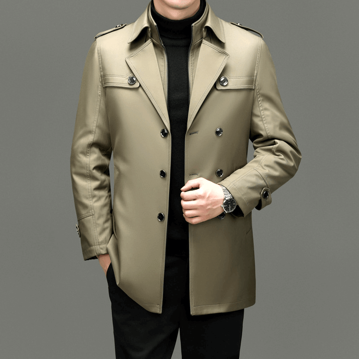 Drune | Herren Doppelreiher Trenchcoat