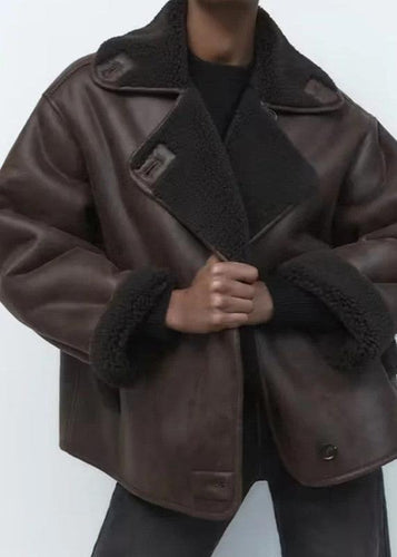 Drune | Stil Doppeltseitige Kunstlederjacke