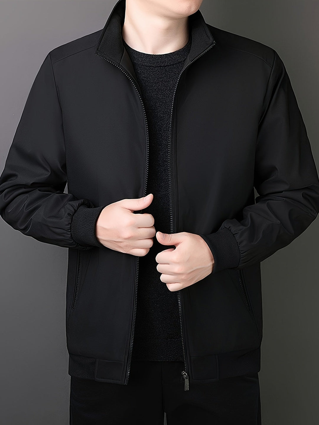 Drune | Winterjacke für Herren mit hohem Kragen, warm und in einfarbigen Farben, perfekt für Outdoor-Aktivitäten.