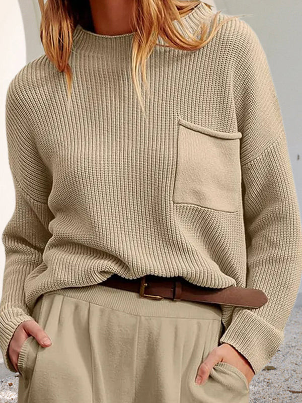 Drune | Bequemer, entspannter Strickpullover mit Taschen