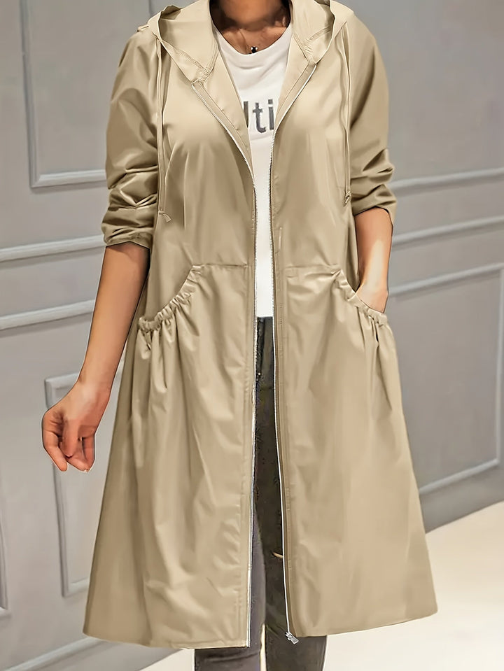 Drune | Vintage-Trenchcoat mit gegürteten langen Ärmeln für Damen - Perfekt für jeden Anlass