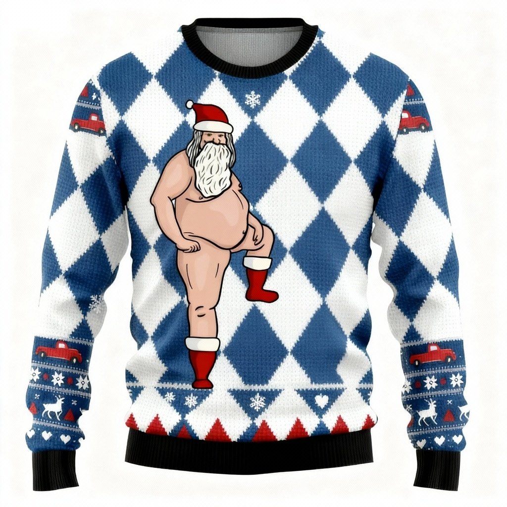 Drune | Hässlicher Weihnachts-Pullover Party [2025] | Verrücktes Santa-Muster Edition