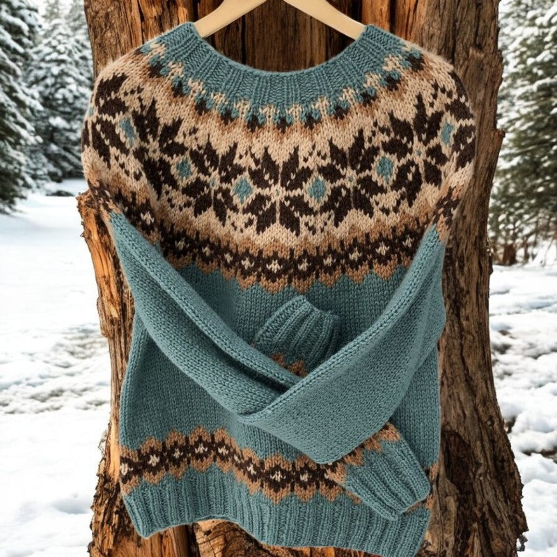 Drune | Eleganter Vintage-Jacquard-Strickwesten
