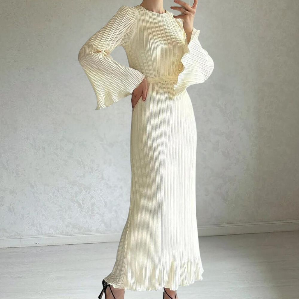 Drune | Sophisticated Plissé Maxikleid für Damen