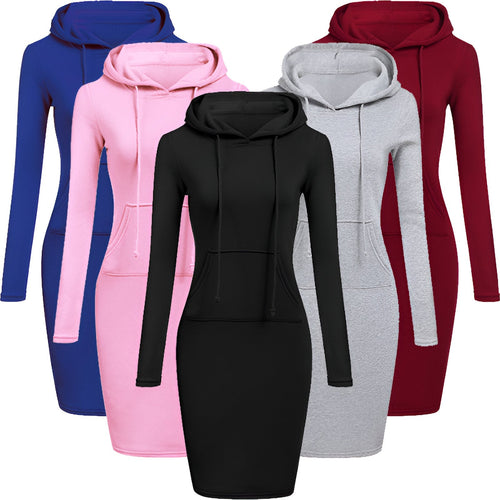 Drune | Gemütliches & Schickes Kapuzen-Sweatshirt-Kleid für den Herbst