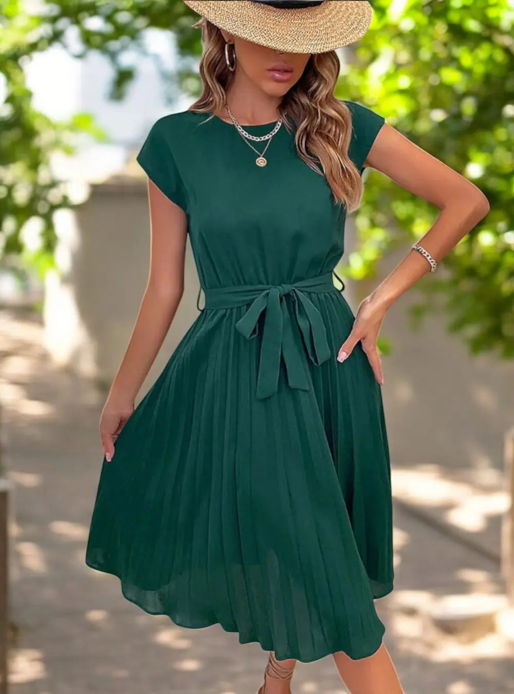 Drune | Elegante Midi Sommerkleid