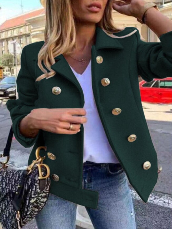 Drune - Kurze Designer-Jacke mit goldenen Knöpfen