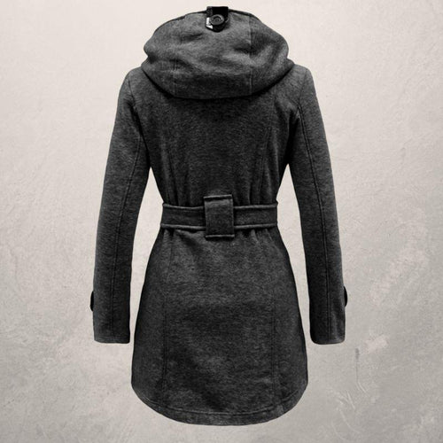 Drune | Trenchcoat Doppelreiher Kapuze Taillengürtel Klassischer Schnitt