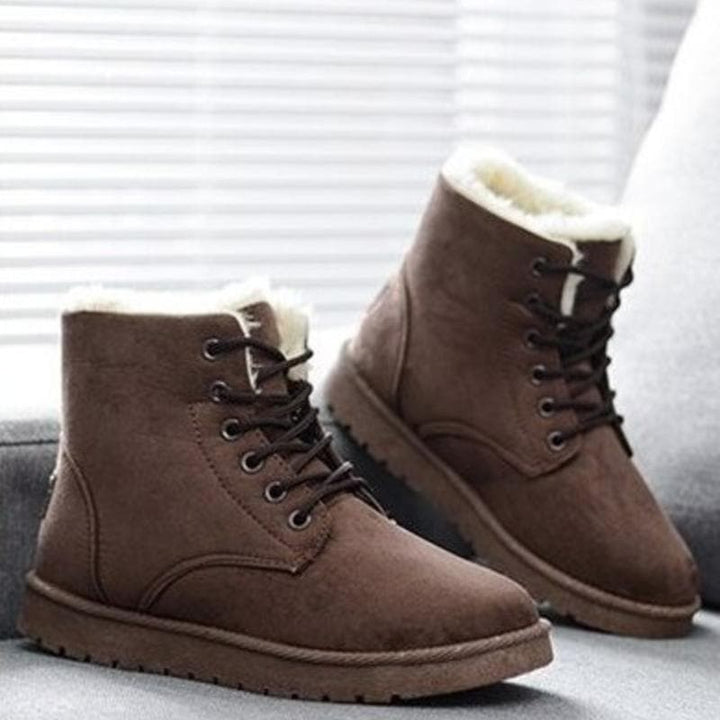Drune | Stiefeletten Wildlederlook Warm Gefüttert Schnürung Gummisohle
