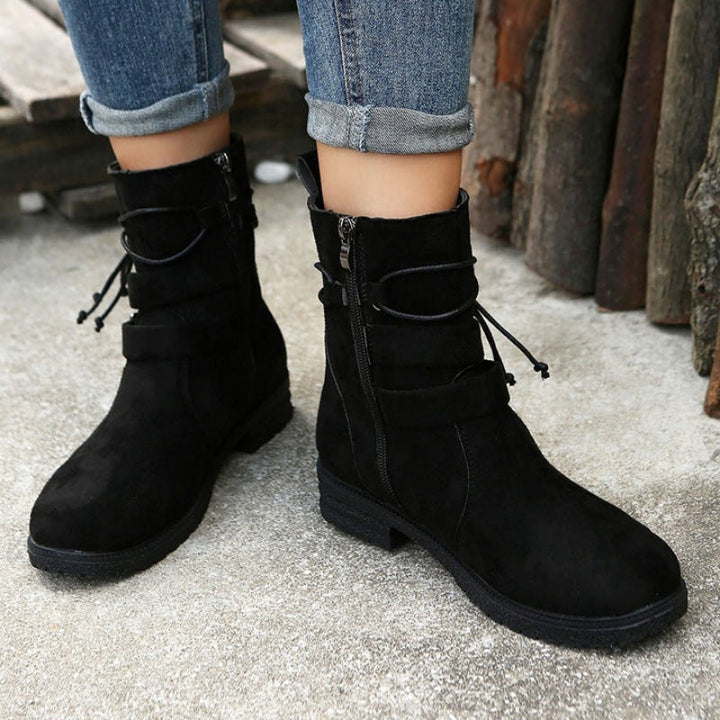 Drune | Casual Damenstiefel mit Schnalle