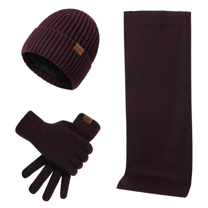 Drune - Lässiges Winterset mit Mütze, Schal und Handschuhen für Männer