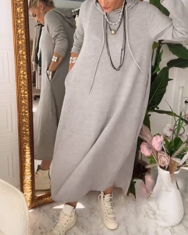 Drune | Kleid mit Kapuzentasche
