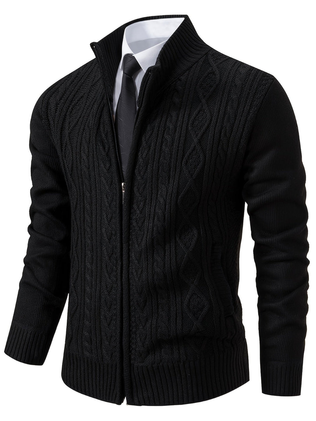 Drune | Strickcardigan mit Reißverschluss und Muster Acryl Bequem und Warm