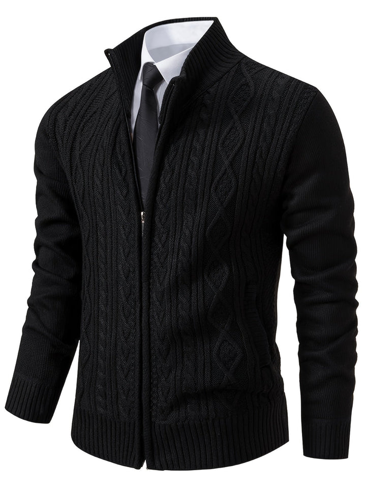 Drune | Strickcardigan mit Reißverschluss und Muster Acryl Bequem und Warm