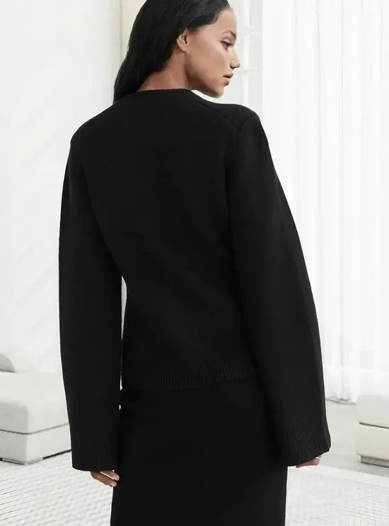Drune | Klassische Damen Strickjacke mit Knopfleiste
