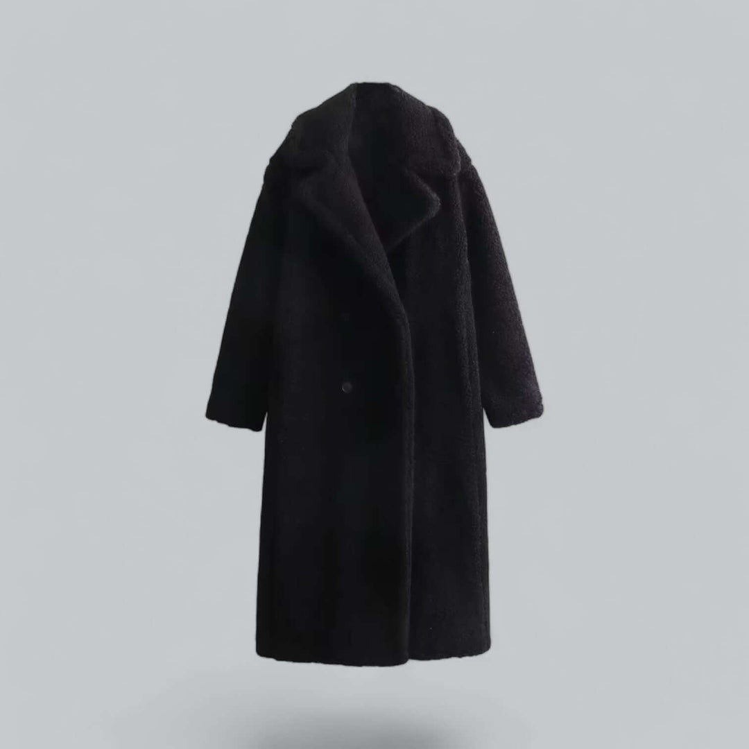 Drune | Damen Teddy Kunstfell Lange Jacke