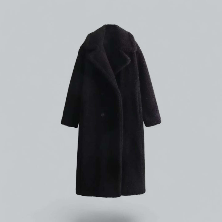 Drune | Damen Teddy Kunstfell Lange Jacke