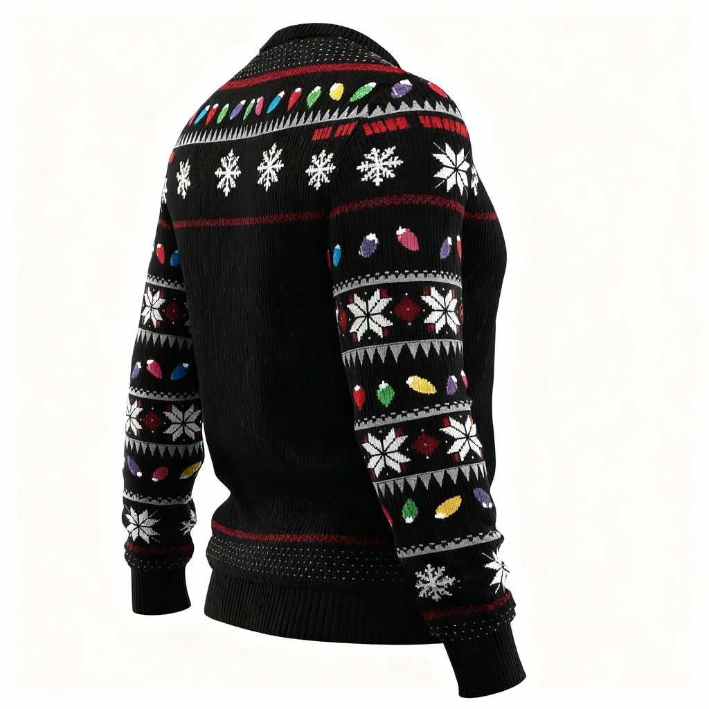 Drune | Lustiges Xmas-Charakter-Druck - Hässlicher Weihnachts-Icon-Mix-Hässlicher Pullover