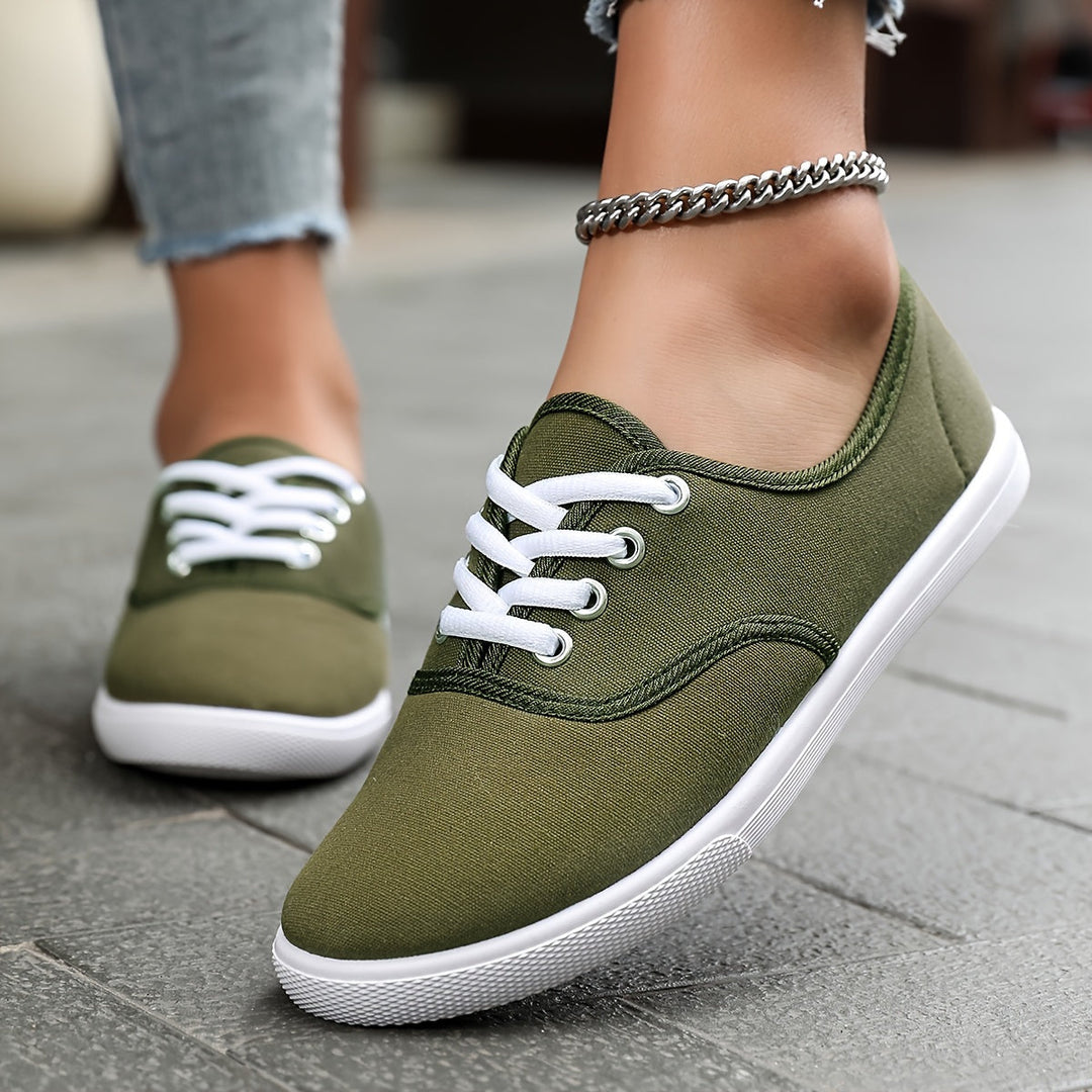 Drune | Bequeme Niedrige Canvas Sneakers in Weiß