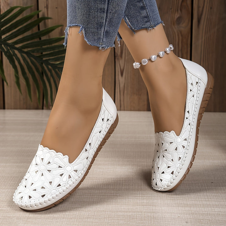 Blumige perforierte Loafer Drune Drune