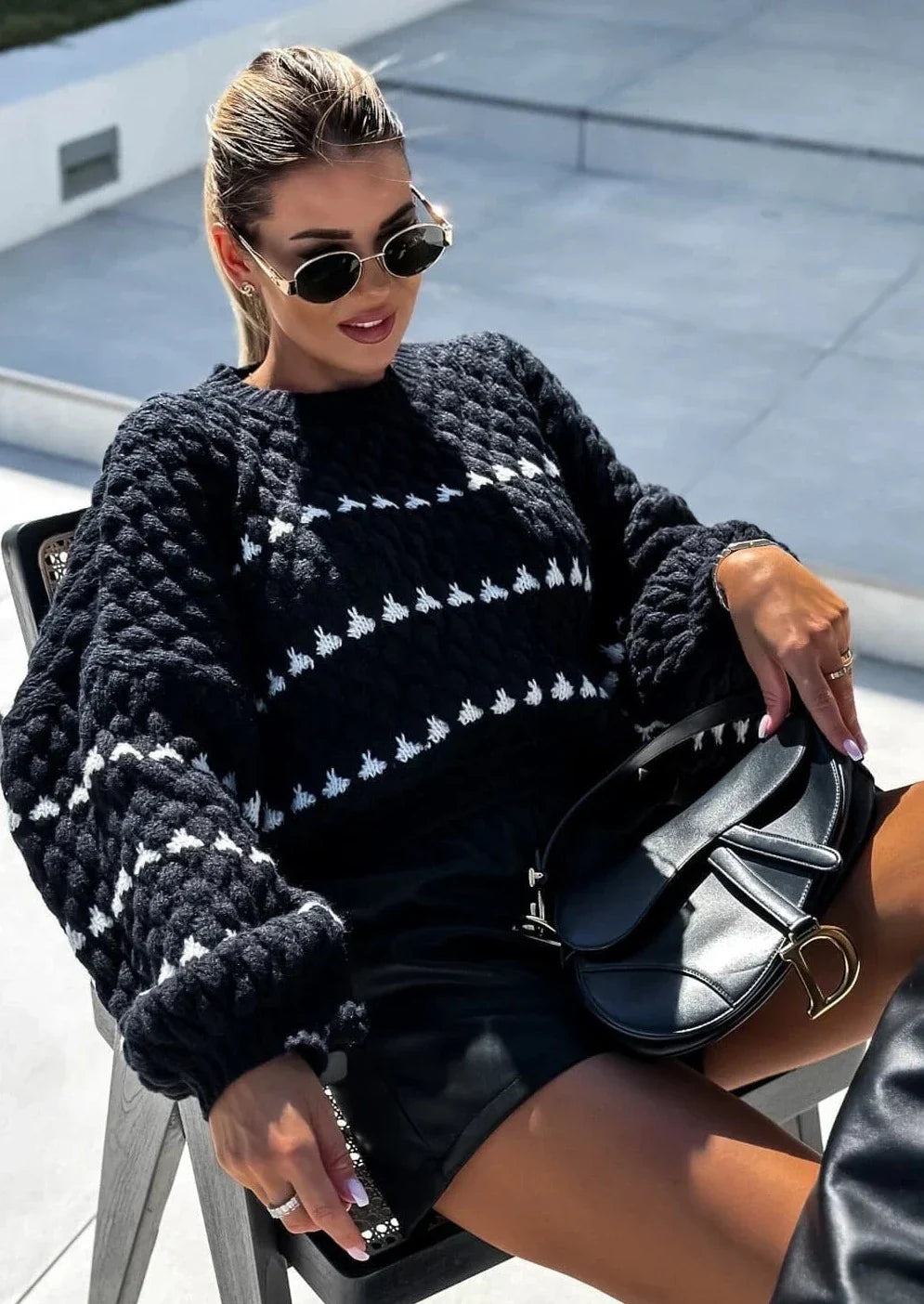 Drune | Strickpullover mit Muster Weich und Stilvoll Perfekt Für Den Alltag