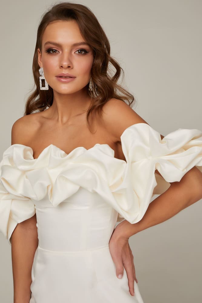 Drune | Schulterfreies Minikleid Mit Rüschen